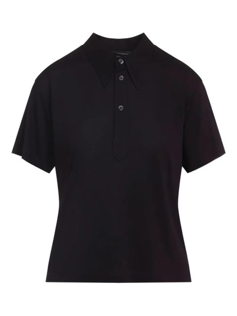 Maison Margiela buttoned-collar polo shirt - Black - zdjęcie produktu nr 1