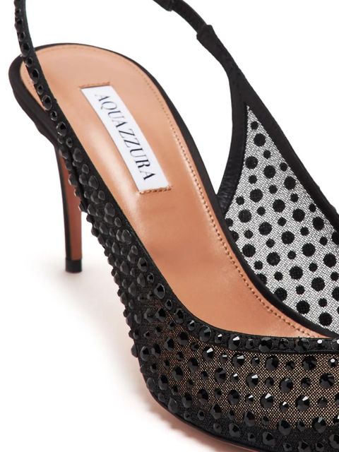 Aquazzura 75mm Crystal Lover sandals - Black