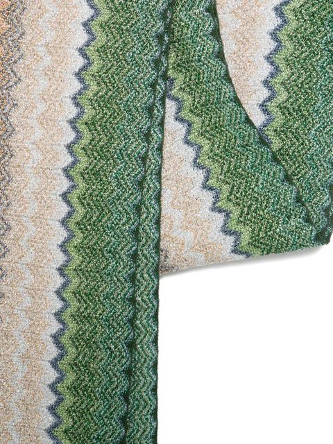Missoni zigzag fringed scarf - Green