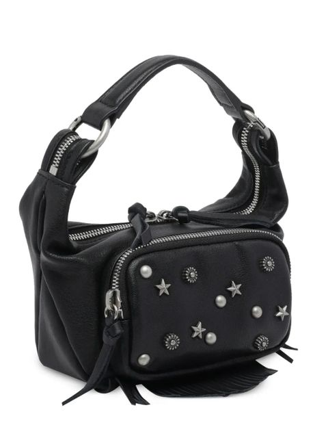 Marge Sherwood embellished zip leather shoulder bag - Black