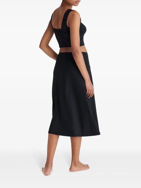 ERES Copacabana ribbed midi skirt - Black