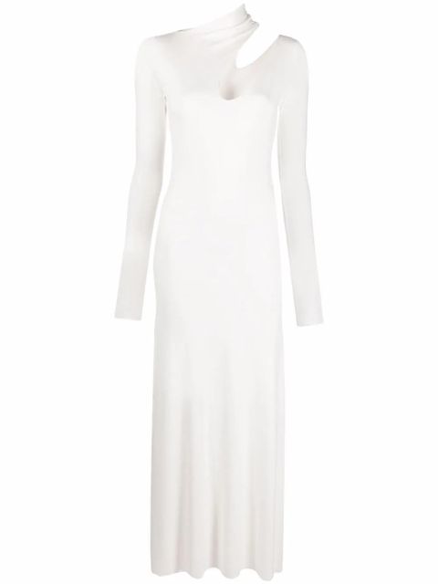 MANURÍ cut-out detail long-sleeve dress - White - zdjęcie produktu nr 1