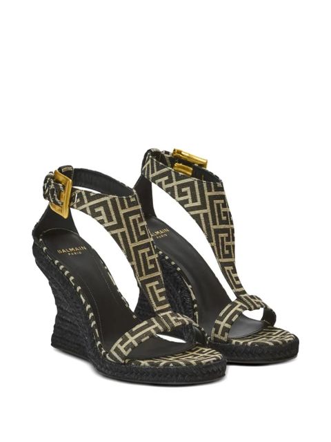 Balmain Anthem wedge espadrilles - Black - zdjęcie produktu nr 2