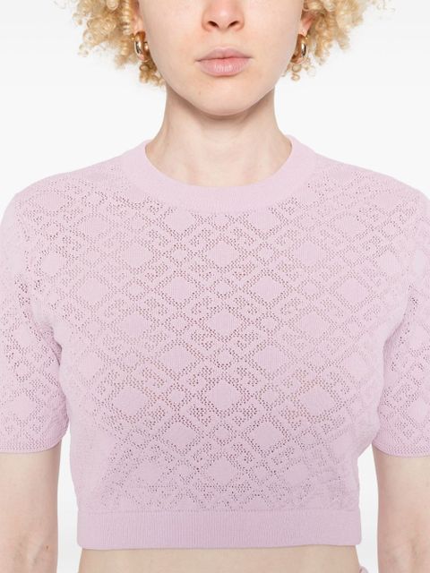 Givenchy logo-knit crop top - Pink
