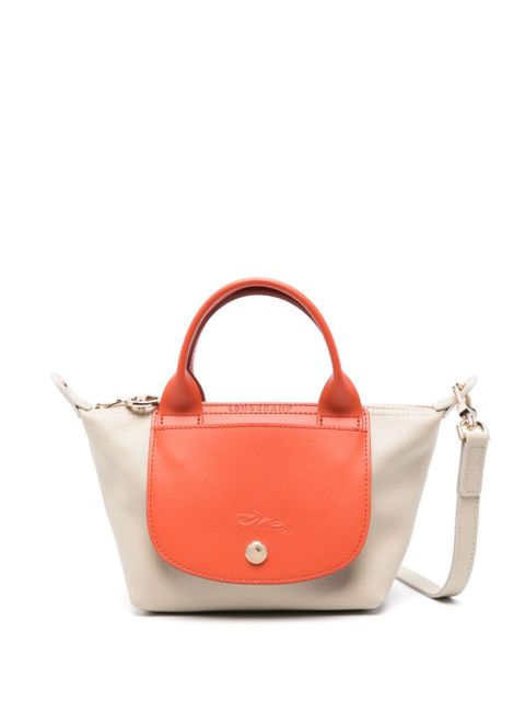 Longchamp Le Pliage Xtra XS leather tote bag - Neutrals