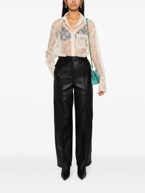 Zadig&Voltaire Tyrone floral-lace mesh shirt - Neutrals - zdjęcie produktu nr 2