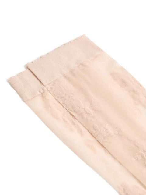 Valentino Garavani floral lycra knee-high socks - Neutrals - zdjęcie produktu nr 2
