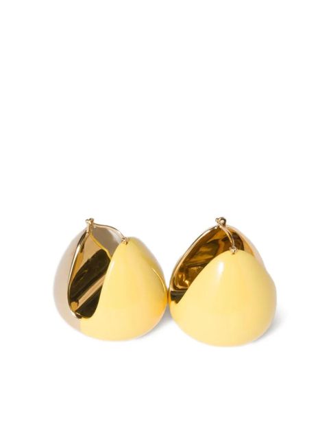 Miu Miu two-tone hoop earrings - Yellow - zdjęcie produktu nr 1