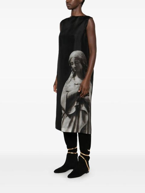 FENDI Roman statue-print midi dress - Black - zdjęcie produktu nr 2