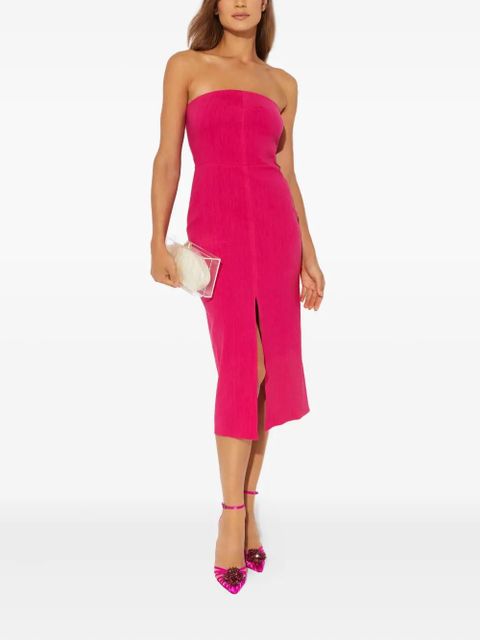 ISABEL MARANT Stony puff-sleeve midi dress - Pink