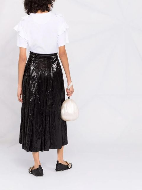 Valentino Garavani ruffle-trim short-sleeve T-shirt - White