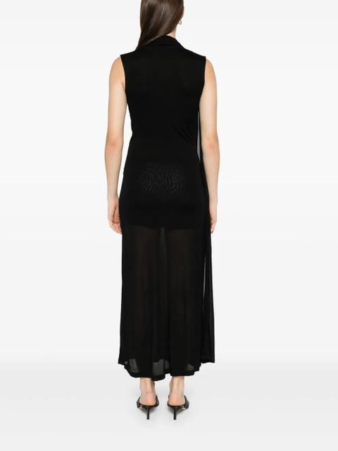 TOTEME overlapped scarf dress - Black