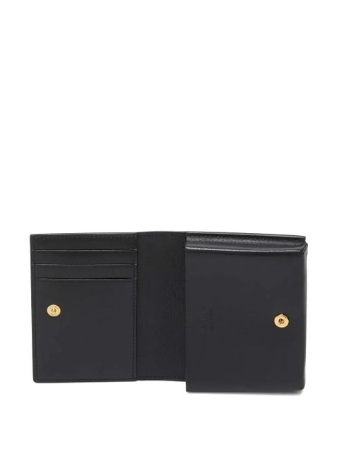 Jil Sander logo-stamp leather card holder - Black