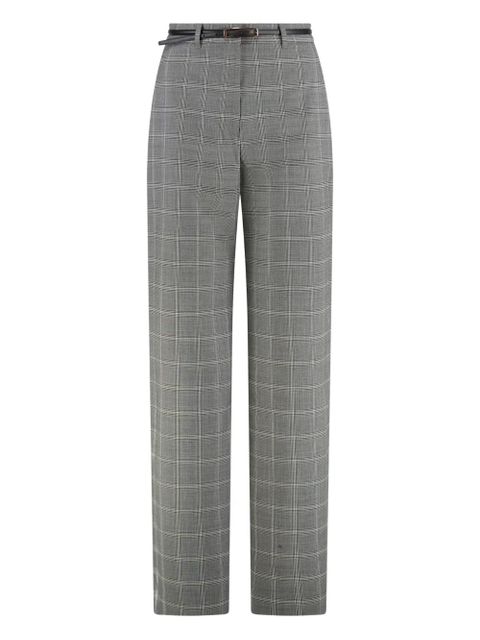 Max Mara belted check-pattern trousers - Grey - zdjęcie produktu nr 1