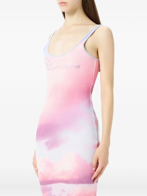 Blumarine digital-print midi dress - Pink