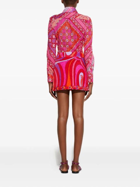 PUCCI Marmo-print embroidered mini skirt - Pink - zdjęcie produktu nr 2