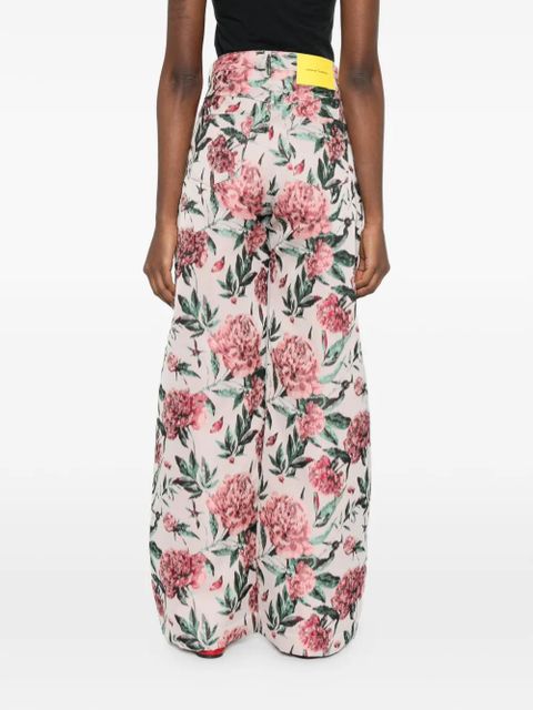 Marques'Almeida floral brocade trousers - Pink