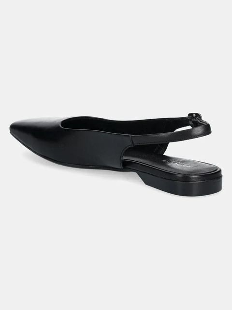 Vagabond Shoemakers baleriny skórzane DELIA kolor czarny z odkrytą piętą 5907-201-20