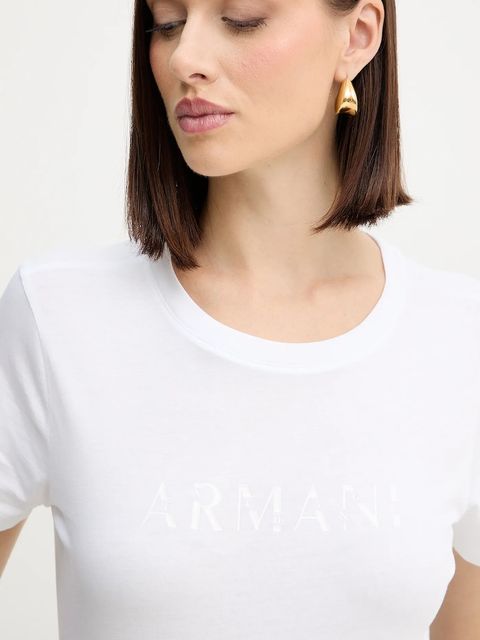 Armani Exchange t-shirt bawełniany damski kolor biały XW001376 AF10356