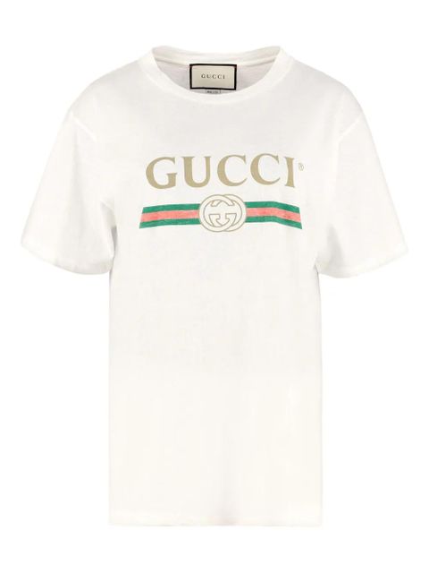 Gucci logo-print cotton T-shirt - White
