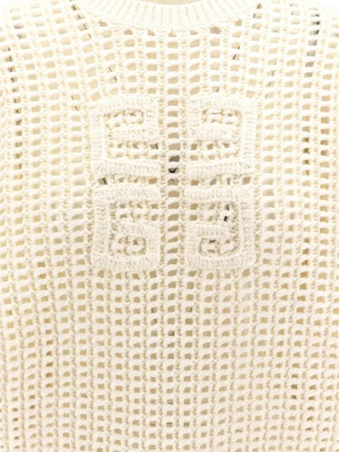Givenchy open-knit 4g motif sweater - White