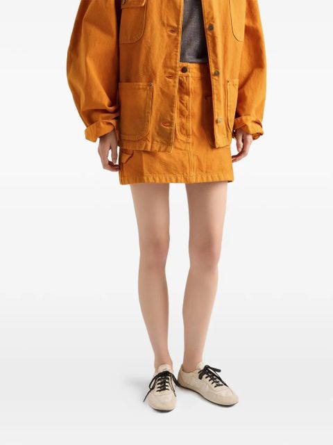 Prada canvas mini skirt - Orange