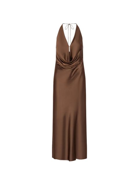 ROTATE BIRGER CHRISTENSEN halterneck maxi dress - Brown - zdjęcie produktu nr 1
