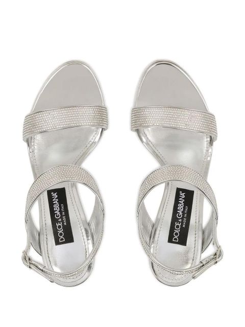 Dolce & Gabbana KIM DOLCE&GABBANA crystal-embellished slingback sandals - Silver - zdjęcie produktu nr 2