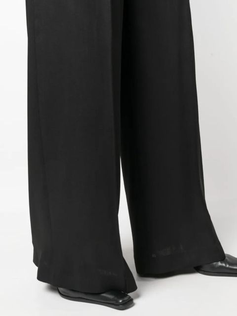 Acne Studios high-waisted wool-cotton palazzo pants - Black