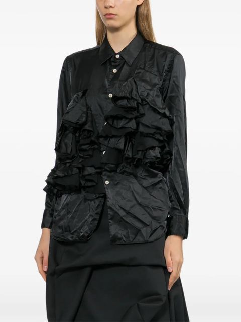Comme Des Garçons ruffled midi shirt - Black