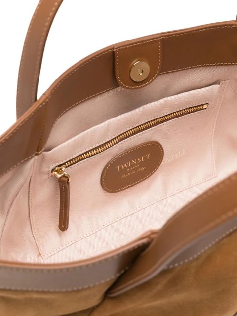 TWINSET Duffle panelled tote bag - Brown