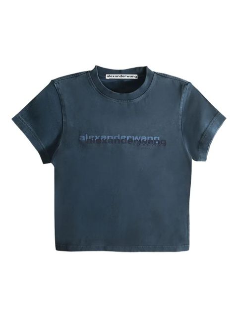 Alexander Wang logo-print short-sleeve T-shirt - Blue - zdjęcie produktu nr 1