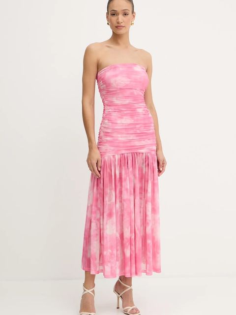 Bardot sukienka kolor różowy maxi rozkloszowana 59875DB1 - zdjęcie produktu nr 1