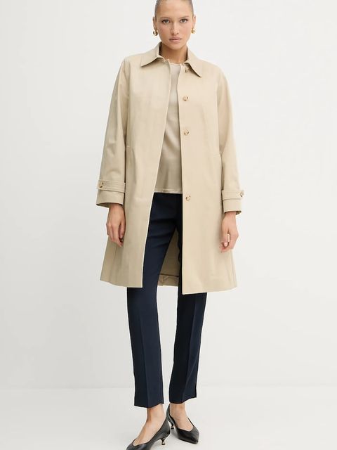 BOSS płaszcz damski kolor beżowy przejściowy 50543189 - zdjęcie produktu nr 2
