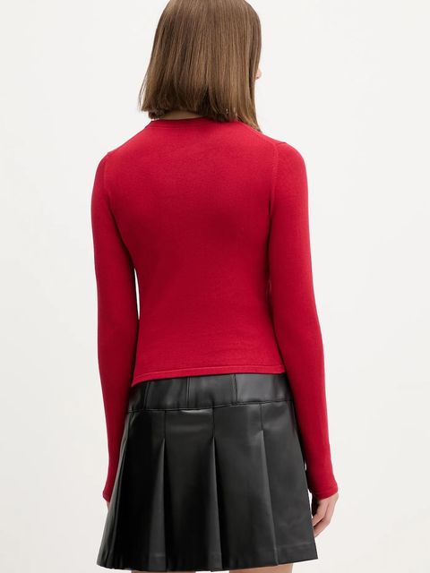 HUGO sweter bawełniany kolor czerwony lekki 50514296