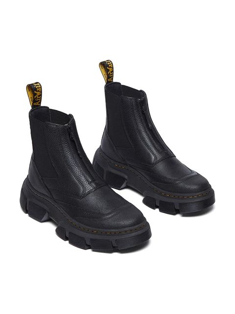 Dr. Martens sztyblety skórzane DMXL Zip Chelsea kolor czarny na platformie DM41070001 - zdjęcie produktu nr 2