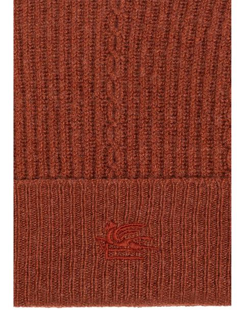ETRO embroidered-logo beanie - Orange