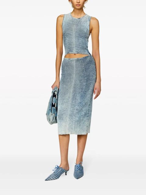 Diesel M-Taryn ribbed midi dress - Blue - zdjęcie produktu nr 2