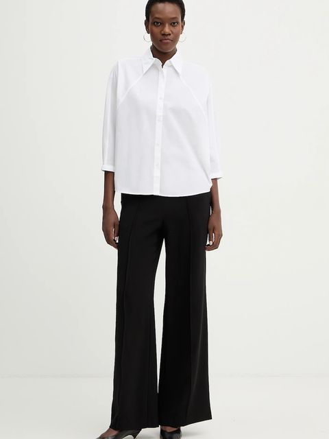 BOSS Orange koszula bawełniana C Belenta damska kolor biały relaxed z kołnierzykiem klasycznym 50553519