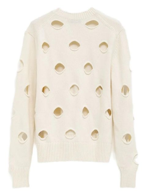 Gimaguas cut-out cotton sweater - White