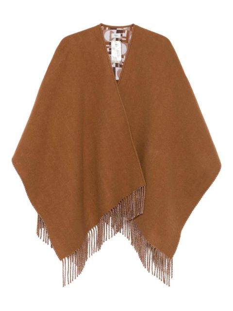 FENDI fringe-detail cape - Brown - zdjęcie produktu nr 1