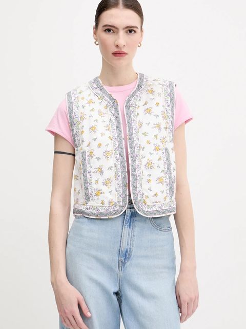 Pepe Jeans bezrękawnik dwustronny damski kolor beżowy przejściowy PL402604 - zdjęcie produktu nr 1