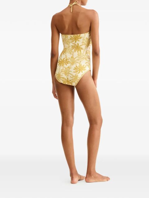 ERES Ailleurs bustier floral-print swimsuit - Yellow