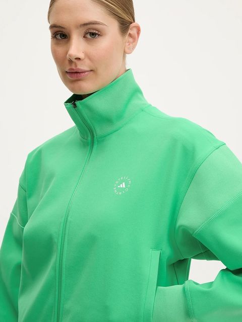 adidas by Stella McCartney bluza damska kolor zielony gładka JJ0085