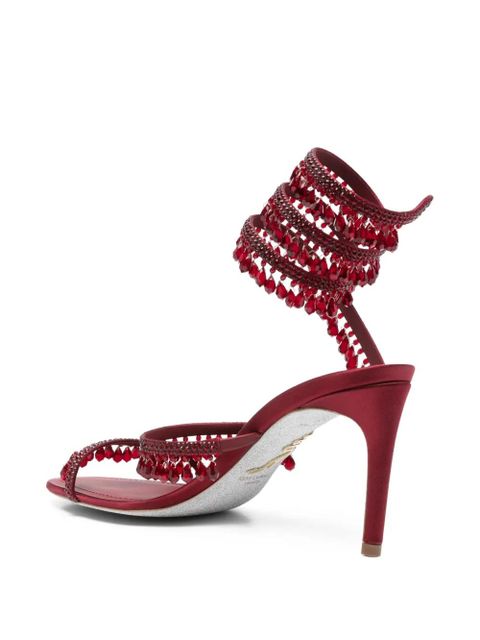René Caovilla 85mm Chandelier crystal-embellished sandals - Red - zdjęcie produktu nr 2