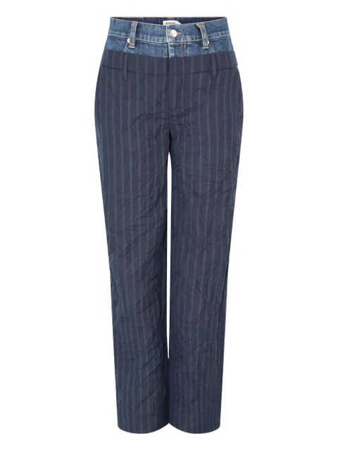 Simkhai Ophelia double-waistband striped trousers - Blue - zdjęcie produktu nr 1