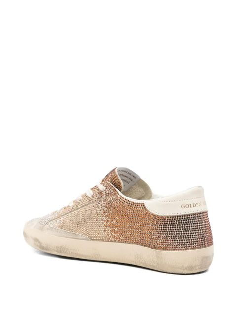 Golden Goose Super-Star crystals leather sneakers - Neutrals