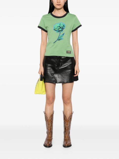 GANNI graphic-print T-shirt - Green