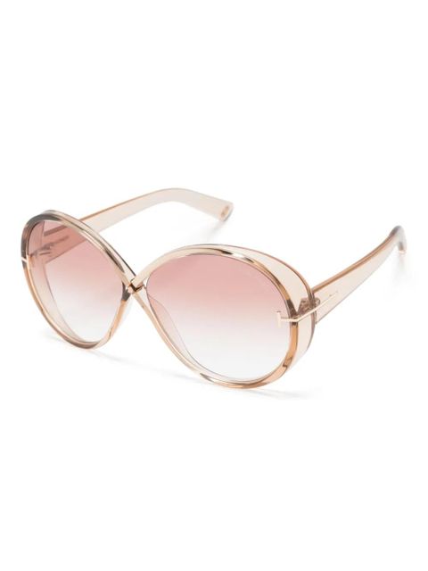 TOM FORD Eyewear Edie oversize-frame sunglasses - Neutrals