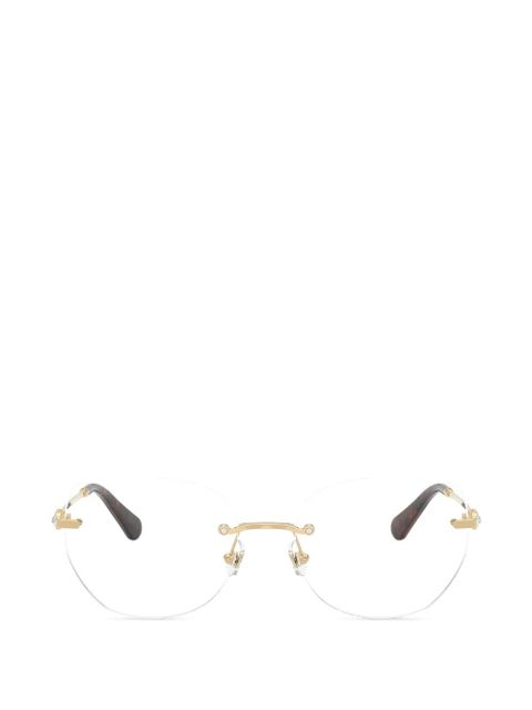Swarovski rimless geometric-frame glasses - Gold - zdjęcie produktu nr 1